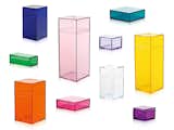Momaboxes are jeweltone plastic boxes in a variety of shapes and sizes. (For a quicker fix, the Container Store sells similar compartments fromAmac.)