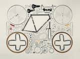 Bicycle, 1980s; Raleigh; Component count: 893Photo credit: ©2013 Todd McLellan. Photo reproduced with the permission of Thames & Hudson.  Photo 3 of 13 in Bicycle, Bicycle by Aileen Kwun from Things Come Apart by Todd McLellan