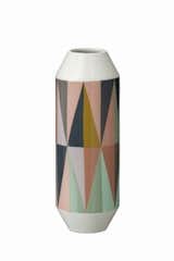 Spear Vase from Ferm Living

A simple harlequin print mixes pale pink and mint with natural wood and charcoal on this porcelain vessel. $55