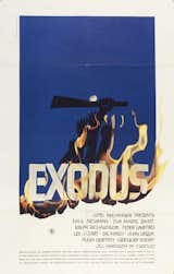 Saul Bass (American, 1920–1996). Exodus, 1961. Offset lithograph. Printed by National Screen Service Corporation (USA). 104 x 68.5 cm (40 15/16 x 26 15/16 in.). Gift of Sara and Marc Benda, 2010-21-16. Photo by Matt Flynn.  Search “top 5 saul bass movie titles” from The Story Behind Over 125 Stunning Poster Designs