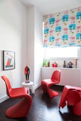Panton chairs from Vitra adorn the guest bedroom and office.
