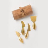 These gold plated steel cheese knives from Anthropologie will add a modern Midas touch to any cheese board.  Photo 5 of 6 in Outdoor Patio Dining Essentials by Megan Hamaker from Happy Hour Essentials: Modern Barware
