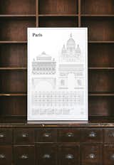 From Sweden’s studio esinam, the Elevations Architectural Print Series is a thoughtful collection of portraits of famous international cities. In architectural drawings, elevations are flat representations of the façade of a building, showing a complete view of one building’s side. The Paris Elevations Architectural Print includes architectural drawings of five buildings—Sacré-Cœur, Palais Garnier, Arc de Triomphe, Pont Marie, and Centre Georges Pompidou.