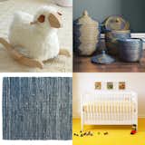 A few modern ways to kit out the newest family member's room (no pastel versions of classic toys included). Here we round up furniture, textiles, and accessories for the up-to-date babe.