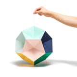 Clara von Zweigbergk's Themis Mono Mobile is a foot-wide dodecahedron, easily assembled and an early, easy-on-the-eyes introduction to geometry. (Artecnica, from A+R, $44)