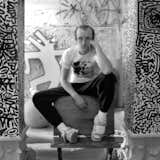 Photo of pop artist Keith Haring from Scene by Jeannette Montgomery Barron, published by powerHouse Books.