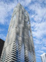 The innovative skyscraper, which is 82 stories tall, features an undulating shape designed to capture views of Chicago landmarks.