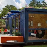 A shipping container is perfectly sized to serve as a tiny guesthouse, as San Antonio artist Stacey Hill finds.