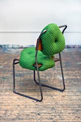 Each chair is individually handcrafted and sculpted using upholstered foam.  Search “olive green papyrus chair” from Product Spotlight: Dadaist Chairs