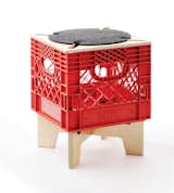 Combo ColabXtool seating is a collection of portable, modular stools crowned with standard plastic crates.