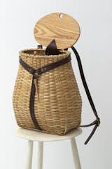 Black Ash Baskets for March Adirondack Pack Basket with lid and leather straps. $1,600  Search “Bloomsbury-Basket-Weave-Throw.html” from Jonathan Kline Sculpture at March