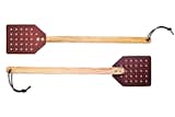 Leather fly swatter by Dennis Knight for Kaufmann Mercantile  $14 Handmade from leather and ash wood by an Ohio-based Amish craftsman who learned his craft in a colonial Williamsburg saddle shop.