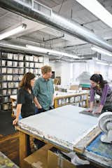 Liz Galbraith and Ephraim Paul update the ancient art of woodblock printing in their studio in a 19th-century mill building in Philadelphia.
