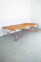 Saddle Leather Cot by Garza Furniture  $2,300 Known as an artist enclave, the town of Marfa, Texas, is also home to industrial designer Jamey Garza, whose leather furniture is supported by attenuated powder-coated steel frames.