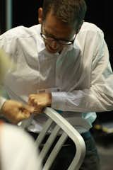 Buchbinder said knockoffs of the Navy Chair often fall apart within a few years. To illustrate this, he showed a photo of Navy Chair knockoffs used in a Burger King in the Las Vegas airport—the seat corners were corroded and the chair looked like it was about to collapse. This is terrible for a company's reputation for quality, and causes confusion in the marketplace. Another hidden cost of knockoffs: "When Emeco spends their money on legal fights against counterfeiters like Restoration Hardware, we are not able to take on new design projects. And if we choose not to fight and the public chooses to buy counterfeits, the design royalties dry up."