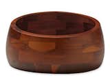 This Salad Bowl is made from acacia wood. The Graves office wanted to up the level of materials used in this collection, but found that instead of getting jcpenney's Chinese manufacturers to work with American woods, it was far better to design them in woods native to China.