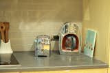 The toaster and coffeemaker are a nice duo in stainless steel. Both are by Michael Graves.