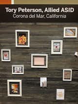 Allied ASID member Tory Peterson, from Corona Del Mar, CA, lined her board in rustic wood strips to help her homage to orange pop.  Photo 17 of 18 in Pinboards Come to Life in the Pinterest Pavilion by Erika Heet