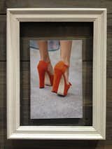 Among Peterson’s inspirations was sky-high orange suede heels.  Search “dwell-on-design” from Pinboards Come to Life in the Pinterest Pavilion