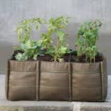 French company Bacsac creates innovative products that can be used for a variety of purposes, indoors and out. Made of a double-walled, 100 percent recyclable geotextile fabric, the innovative trio planter maintains the balance between air, soil, and water. The planter can be used for flowers or vegetables, and is an excellent option for organizing a garden on a patio or deck. When not in use, the flexible, lightweight bag can easily be folded and stored, making the Trio Planter a more versatile option than traditional ceramic pots.