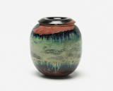 Mass Modern lot 298: Kent Ipsen handblown glass vase from 1972 (4.5" x 5"); estimate $300-$500.