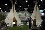 Indoor and outdoor furniture company Grandin Road arrived with three high-design teepees in tow to give attendees a lesson in modern glamping.