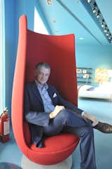 Giulio Cappellini sits in a Tulip chair by Marcel Wanders for Haworth Collection.  Photo 1 of 1 in Giulio Cappellini on the Changing Design Landscape