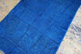 Vintage Turkish rug, 3'7"x5'5", that Aelfie overdyed in a bright royal blue ($410).