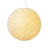 FULL MOON PENDANT

Thailand-based company Ango prides itself with fabricating products using sustainable human-scale production techniques and natural materials. Their Full Moon pendant utilizes hundreds of silk cocoons to diffuse light.  Search “tropicalia-cocoon.html” from Conversation Piece: 10 Statement Lights