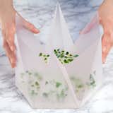 The Microgreens Indoor Garden Kit is a foldable, indoor greenhouse made by Infarm with partner Tomorrow Machine. Inspired by origami, the kit folds into a miniature greenhouse that is made of a transparent, waterproof material. The innovative product allows users to grow nutrient-rich greens in a kitchen, living room, or any interior space. With a small profile, it brings gardening into even the smallest apartments or homes. This item launched at Dwell on Design and is available for preorder at the Dwell Store.
