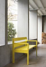 VMM Bench by Marc Supply and Anneli Lahtua: We like the sunny splash of color this bench adds to any space. Photo by Filip Dujardin