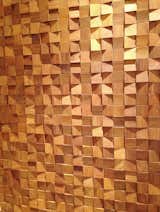 The Wood Mosaics collection is a neat jumble of jutted 3D wooden blocks.  Photo 6 of 6 in Porcelanosa Tile Showroom Visit by Eujin Rhee