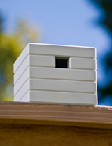 The modern, clean design of this birdhouse provides "simple avian living". The eight color choices give you a chance to draw as much or as little attention to this nest as you like.   from Birdhouses to Complement Your Modern Home