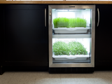 The Urban Cultivator is a dishwasher-sized micro-garden that appears to be a wine rack for plants. It is designed to slide into pre-existing kitchen designs, making it an easy way to add a drawer of fresh herbs to your home.