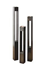 Parallel candleholders by Desu Design, $148–$170

23” H x 1.75” W x 1.75” D 15" H x 1.75" W x 1.75" D 19" H x 1.75" W x 1.75" D

Available in four sizes (including a massive version almost five feet tall), this weighty, elongated candleholder, hewn of oil-rubbed bronze, should rest on a flat surface—no reclaimed-barn-wood tables, please. shophorne.com
