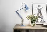 The newly released Original 1227 Brass Desk Lamp in Dusty Blue is both cheerful and sophisticated.  Search “brass-table-lamp.html” from Classic Desk Lamp from 1934 Remade with Modern Details