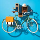 Pedal Pod, a wall-mounted shelving unit designed by Tamasine Osher, provides a compact and tidy way to store both your accessories and bicycle while keeping it off your floors.