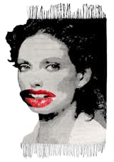 An icon of the Manchester music scene, Linder reinterpreted his signature collage style in this design, with its bright-red lips that seem pasted on a black-and-white background.  Search “home studio and gallery support growing art scene georgia” from Would You Buy These Bold Art Rugs for Your Living Room?