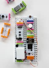 Traditional electronics require soldering whereas littleBits’s modules snap together with magnets to create things like a doorbell that sends text notification.