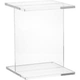 While we'll always cherish the Lucite waterfall table archetype, this jaunty yet incognito little number from CB2 holds a newer, I-shaped place in our hearts.  Photo 1 of 4 in Crystal Clear: 5 See-Through Accessories by Olivia Martin