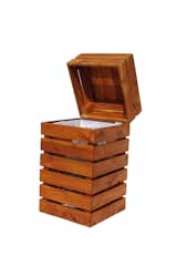 This beautiful handcrafted trash can is made from 100% Western red cedar and the square paneling can "add charm to small spaces and break up large sprawling areas."