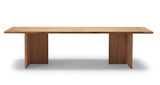 Italian furniture designer Exteta handcrafts the right-angular Zen table from solid Canadian red cedar.