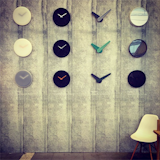 Maison MVP Sebastian Herkner, with clocks for LEFF Amsterdam (second row from left).  Search “maison and objet 2010” from Happening Now: Snaps from Maison & Objet 2013