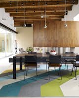 According to Englund, installing a custom FLOR rug or wall-to-wall installation can be done in an afternoon.