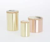From Kaamos designer Matti Syrjälä is the copper Säilö container set, which are offered in six different sizes and are topped by Finnish birch bark.