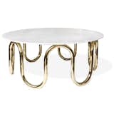 Adler’s Scalintatella Cocktail Table was named for his favorite hotel in Capri. Carrera marble atop a hand polished brass base form a simple yet glamorous spot for drinks or magazines.  Photo 8 of 9 in Creativity and Constraint: A City Modern Preview