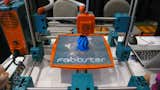 The Fabbster printer finishes an object.