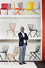 Dwell: Your collection's release coincides with Knoll's 75th anniversary. What was it like to collaborate with a company that has such a long—and revered—history?

Adjaye: It has been a huge learning curve. It was like a testing ground for ideas that interest me and an opportunity to engage in a production process with Knoll’s technical team. While I have previously designed objects—I have never worked on production furniture. It is very different. Furniture can be everywhere and used by everyone, unthinkingly in their daily lives—it is a background. There is something very powerful and very rewarding about that.

Photo by Dorothy Hong