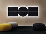 The collection consists of round, square, and oval-shaped panels.