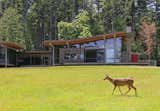 On a 24-acre parcel on Henry Island, in Washington State’s Salish Sea, is the home of Grammy-winning producer Adam Kasper, one-third of what he describes as a “tight three-piece family,” including wife JJ and daughter Sofia. Designed by Peter Bohlin of Bohlin Cywinski Jackson, the 3,000-square-foot house “incorporates the natural world by allowing one to experience the temperature, sights, and smells of the island as you travel through the house,” Kasper says.  Photo 3 of 5 in Island Retreats Accessible Only by Boat by Zach Edelson